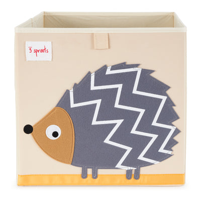 3 Sprouts Children's Foldable Fabric Storage Box Soft Toy Bins, Hedgehog & Rhino