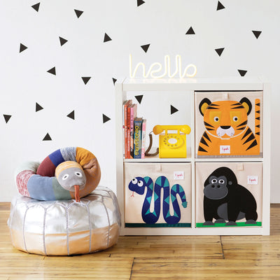 3 Sprouts Children's Foldable Fabric Storage Cube Box Toy Bin, Friendly Gorilla