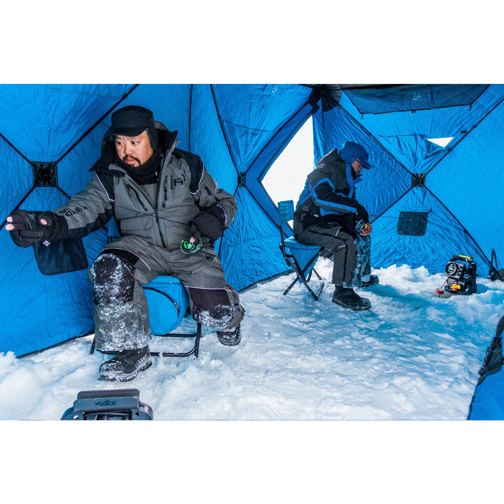 Portable 6 x 12 Ft C-720 Pop Up Ice Fishing Thermal Hub Shelter Tent (Open Box) - VMInnovations