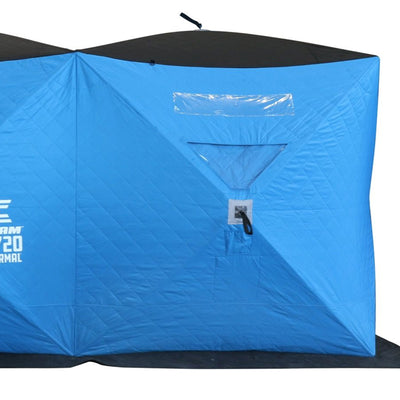 CLAM Portable 6 x 12 Ft C-720 Pop Up Ice Fishing Thermal Hub Shelter Tent