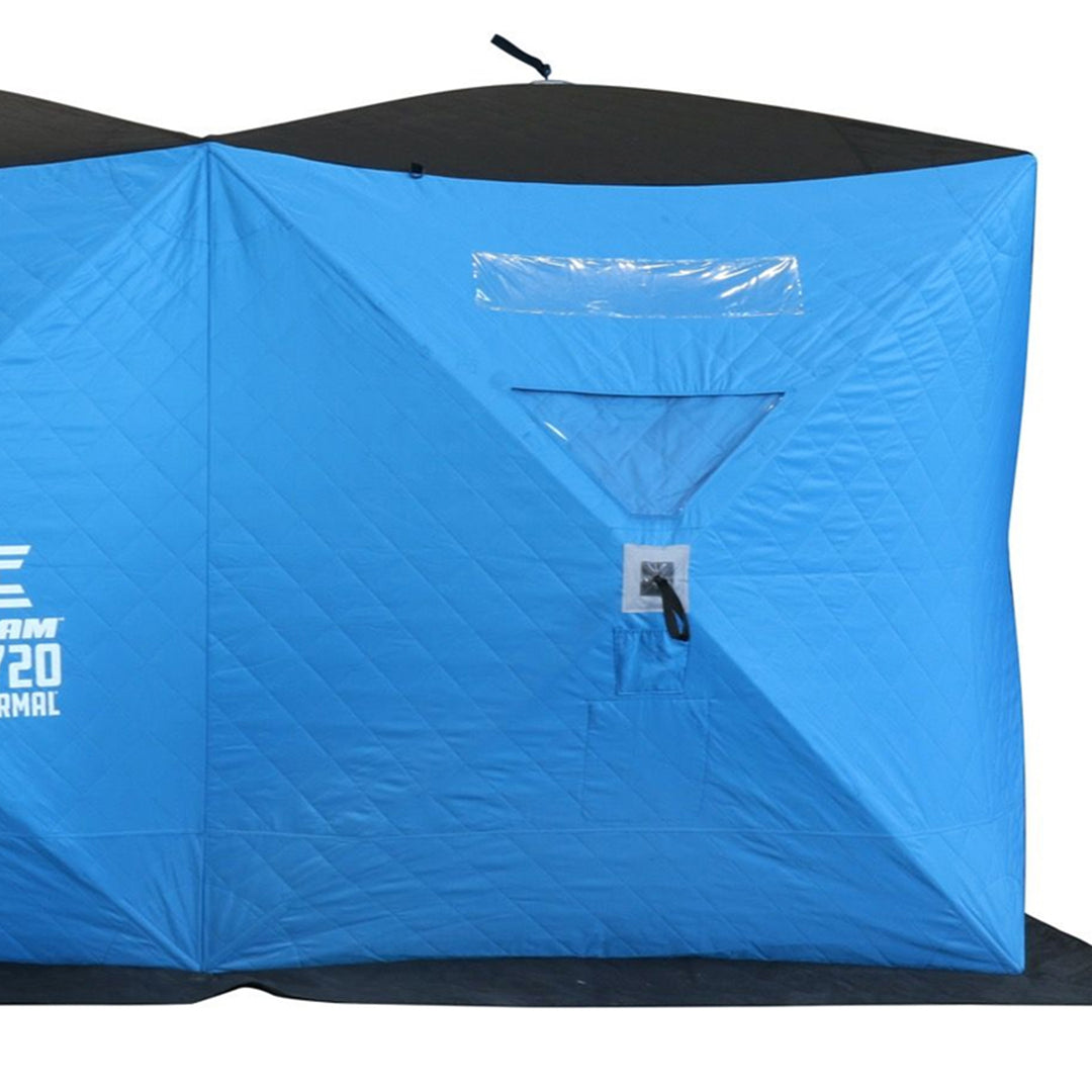 CLAM Portable 6 x 12 Ft C-720 Pop Up Ice Fishing Thermal Hub Shelter Tent (Used) - VMInnovations