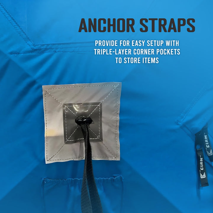 CLAM Portable 6 x 12 Ft C-720 Pop Up Ice Fishing Thermal Hub Shelter Tent (Used) - VMInnovations