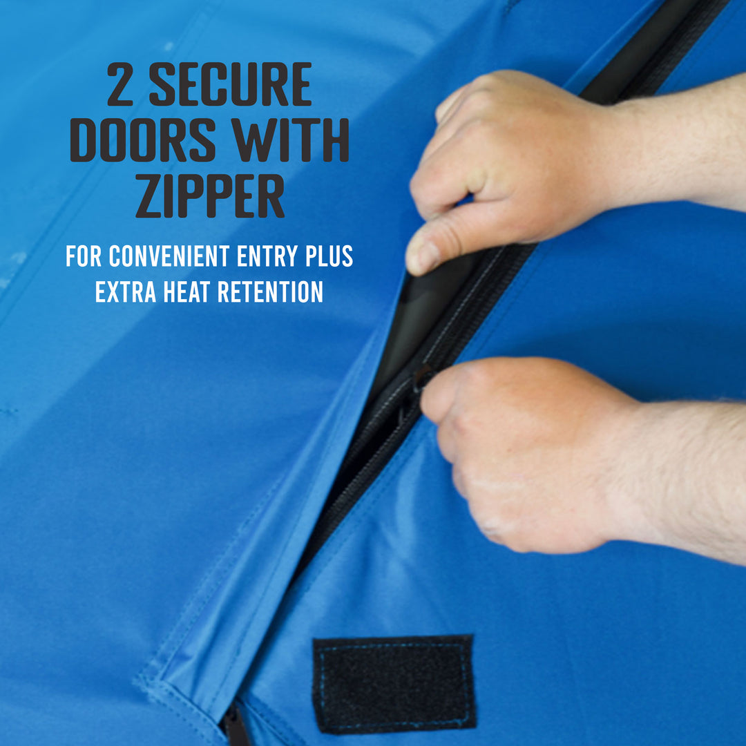 CLAM Portable 6 x 12 Ft C-720 Pop Up Ice Fishing Thermal Hub Shelter Tent (Used) - VMInnovations