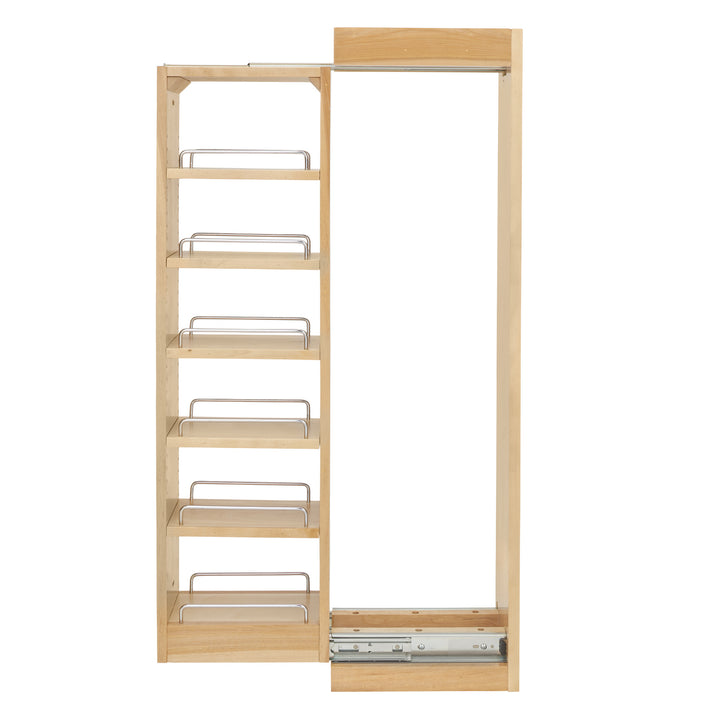 Rev-A-Shelf Pullout Wall Filler Cabinet Wooden Organizer, 39" Hgt, 432-WF39-6C