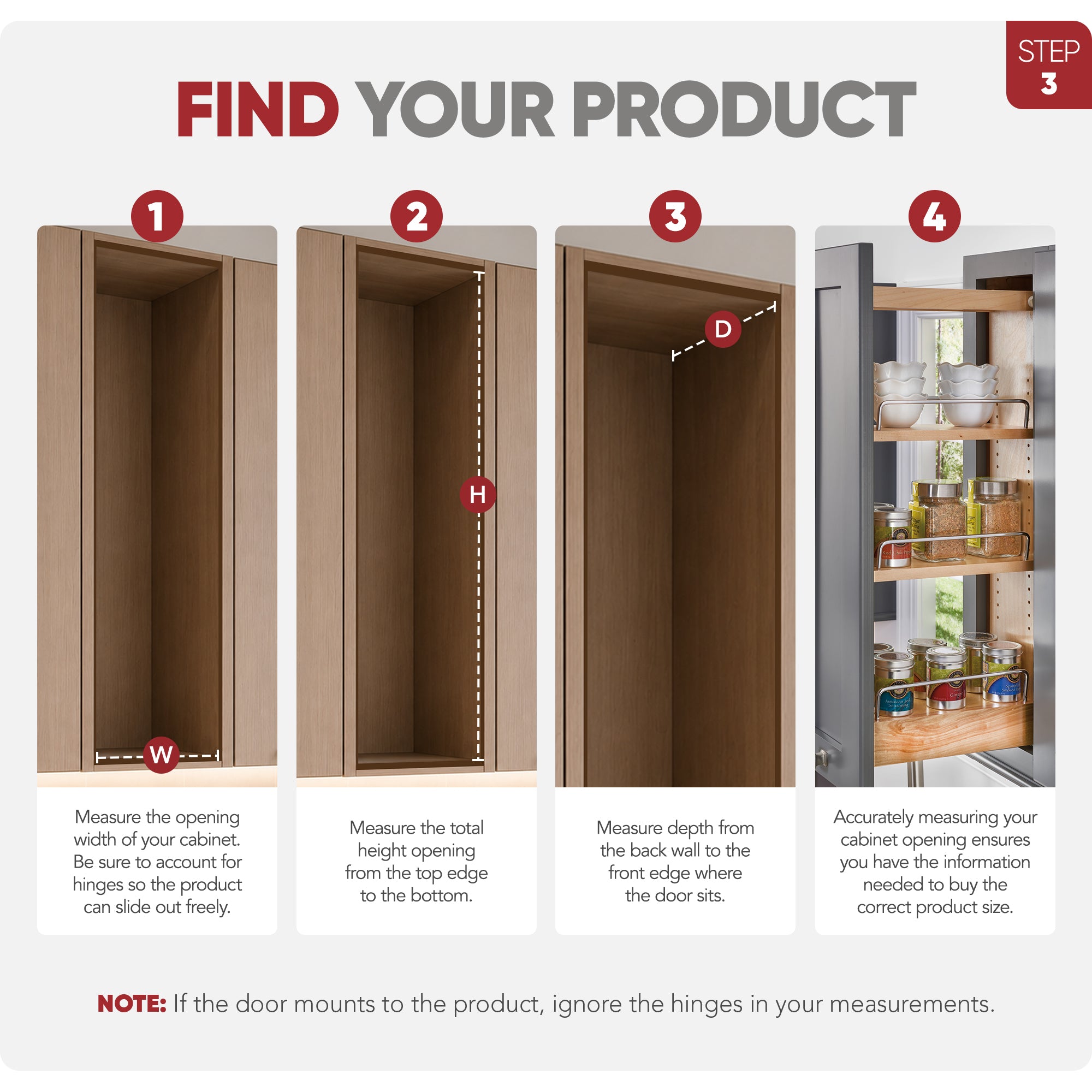 Rev-A-Shelf 8" Pullout Kitchen Wall Cabinet Organizer Soft-close, 448-BBSCWC-8C