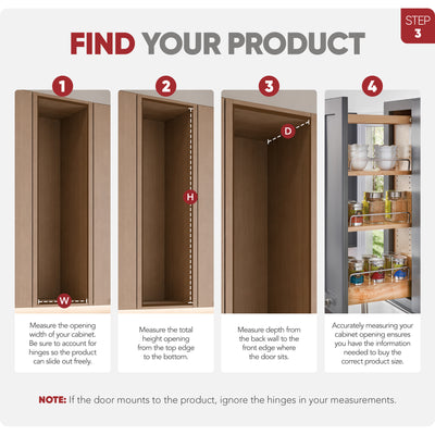 Rev-A-Shelf 8" Pullout Kitchen Wall Cabinet Organizer Soft-close, 448-BBSCWC-8C