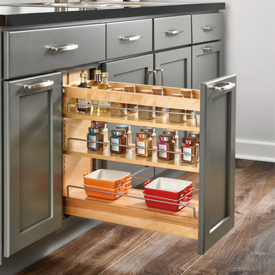 Rev-A-Shelf 448 11 Inch Door/Drawer Base Soft Close Cabinet Organizer (Open Box)
