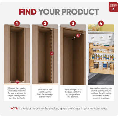 Rev-A-Shelf 8" Door/ Drawer Base Cabinet Organizer Soft-close, 448-BDDSC-8C