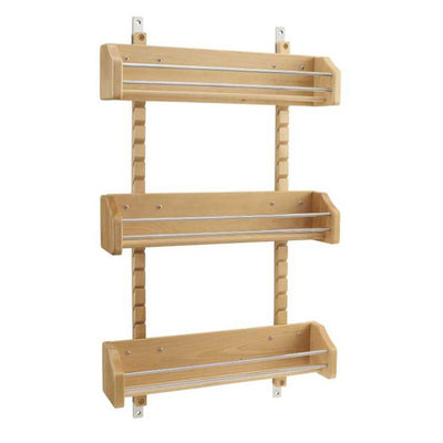 Rev-A-Shelf 4SR-21 Large 3-Shelf Cabinet Door Mount Wood Spice Rack (Open Box)