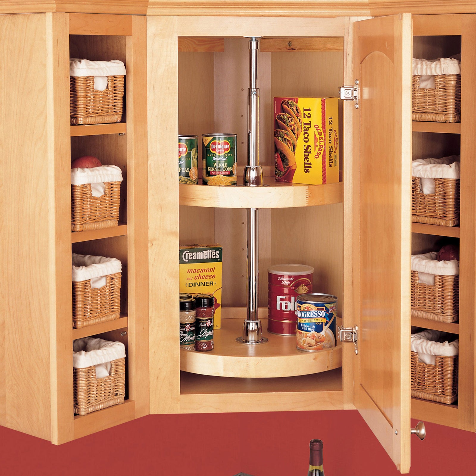 Rev-A-Shelf 18" Lazy Susan Full Circle 2-Shelf Storage, Maple, 4WLS072-18-52 - VMInnovations