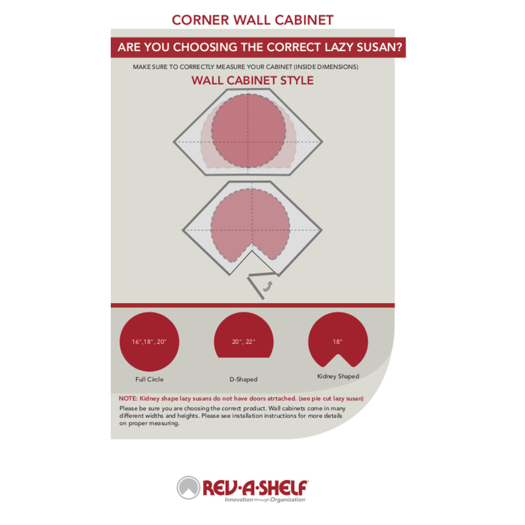 Rev-A-Shelf 18" Lazy Susan Full Circle 2-Shelf Storage, Maple, 4WLS072-18-52 - VMInnovations