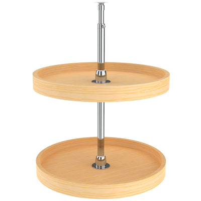 Rev-A-Shelf 22" Lazy Susan Full Circle Wooden 2-Shelf Storage, 4WLS072-22-52 - VMInnovations