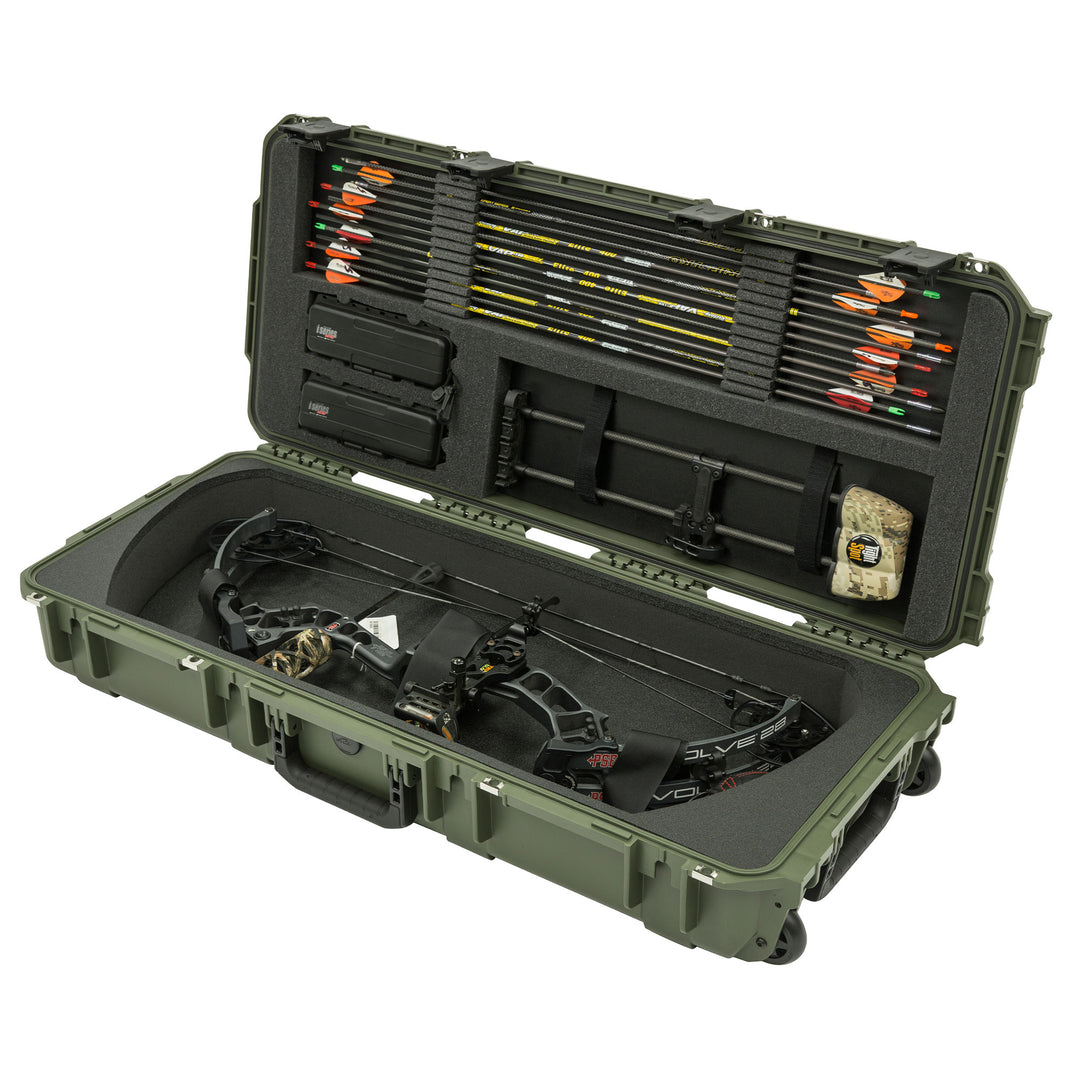 SKB Cases Hard Plastic Exterior Parallel Limb Bow Crossbow Case, Green(Open Box)