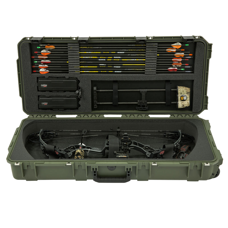 SKB Cases 3614 Hard Plastic Exterior Parallel Limb Bow Crossbow Case, Green