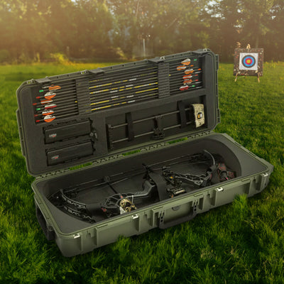 SKB Cases Hard Plastic Exterior Parallel Limb Bow Crossbow Case, Green(Open Box) - VMInnovations