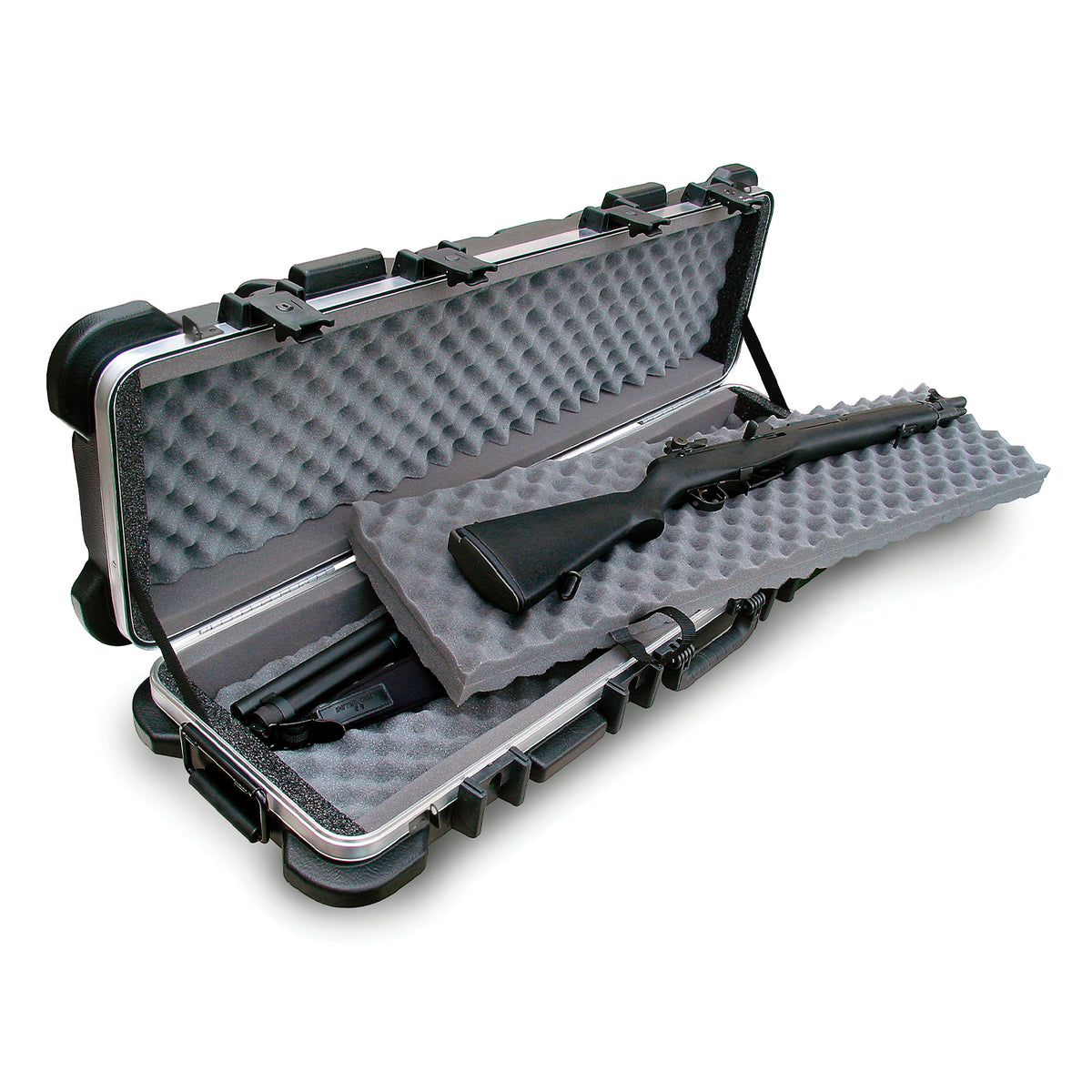SKB Cases 4009 Hard Exterior Waterproof Short Double Rifle Transport Case, Black - VMInnovations