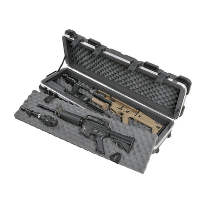 SKB Cases 4009 Hard Exterior Waterproof Short Double Rifle Transport Case, Black