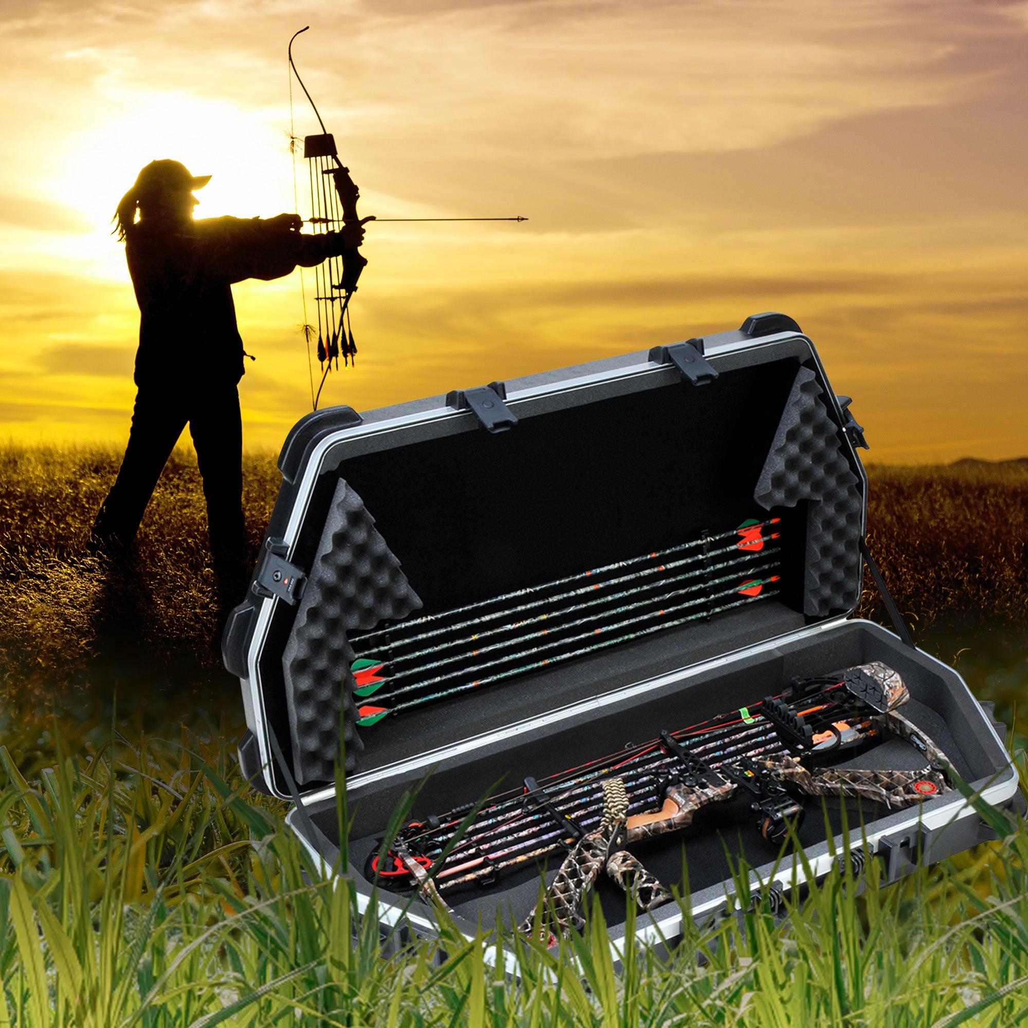 SKB Cases Hard Exterior Waterproof ATA Single Parallel Limb Bow Case (Used)