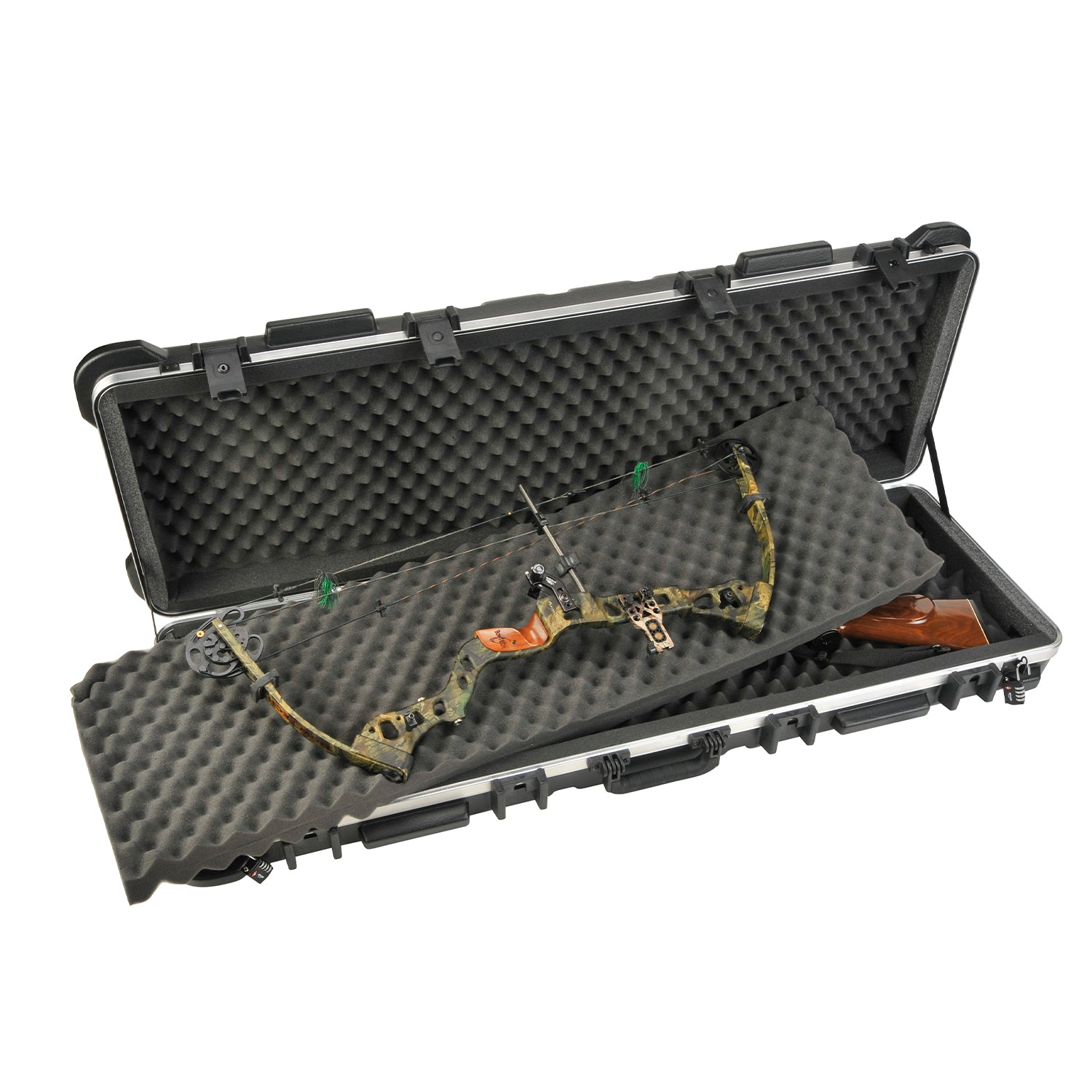 SKB Cases 2SKB-5014 Hard Exterior Waterproof ATA 50-Inch Double Bow Case, Black - VMInnovations