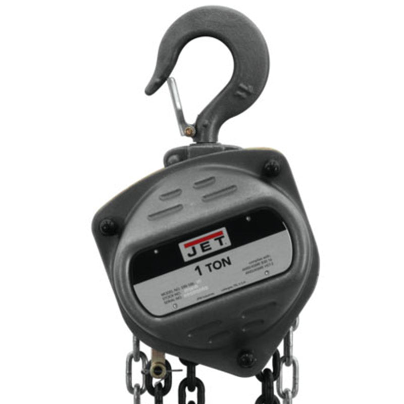 Jet Contractor 1 Ton Hand Chain Hoist with 15 Foot Lift & 2 Hooks (Open Box)