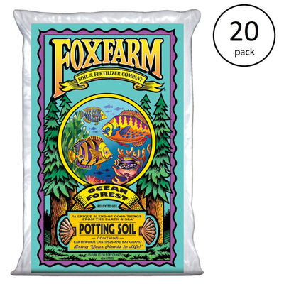 Foxfarm Ocean Forest Garden Potting Soil Bags 6.3-6.8 pH, 1.5 Cu Feet, 20 Pack - VMInnovations
