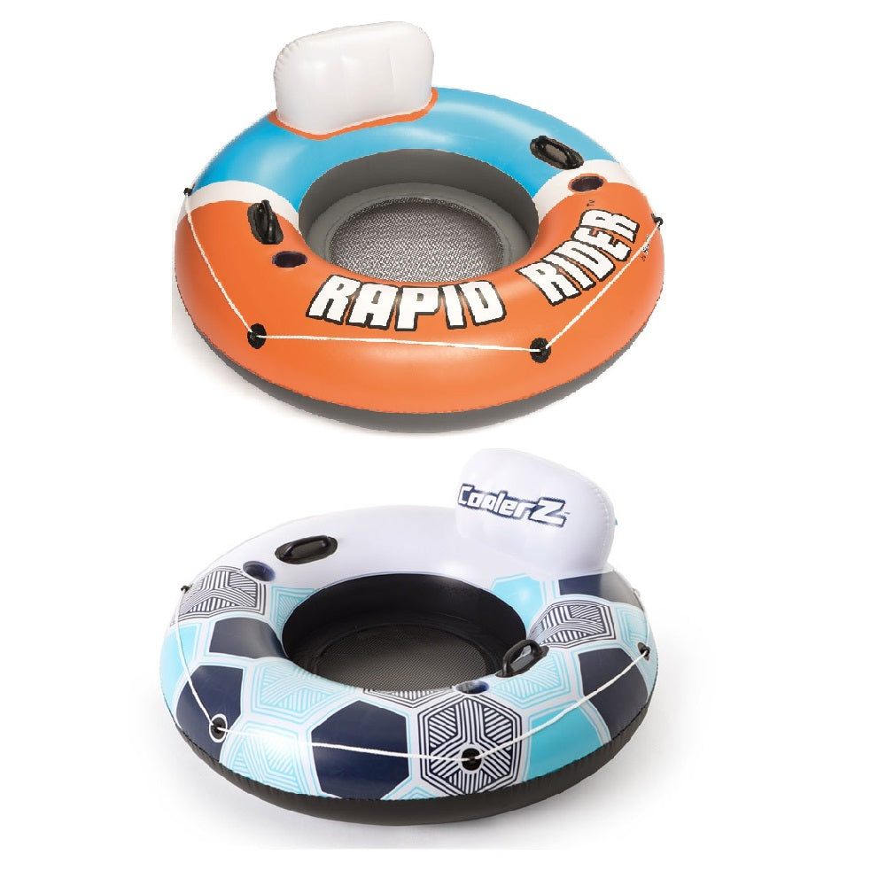 Bestway Rapid Rider Inflatable River Tube, Orange & Inflatable River Tube, Blue - VMInnovations