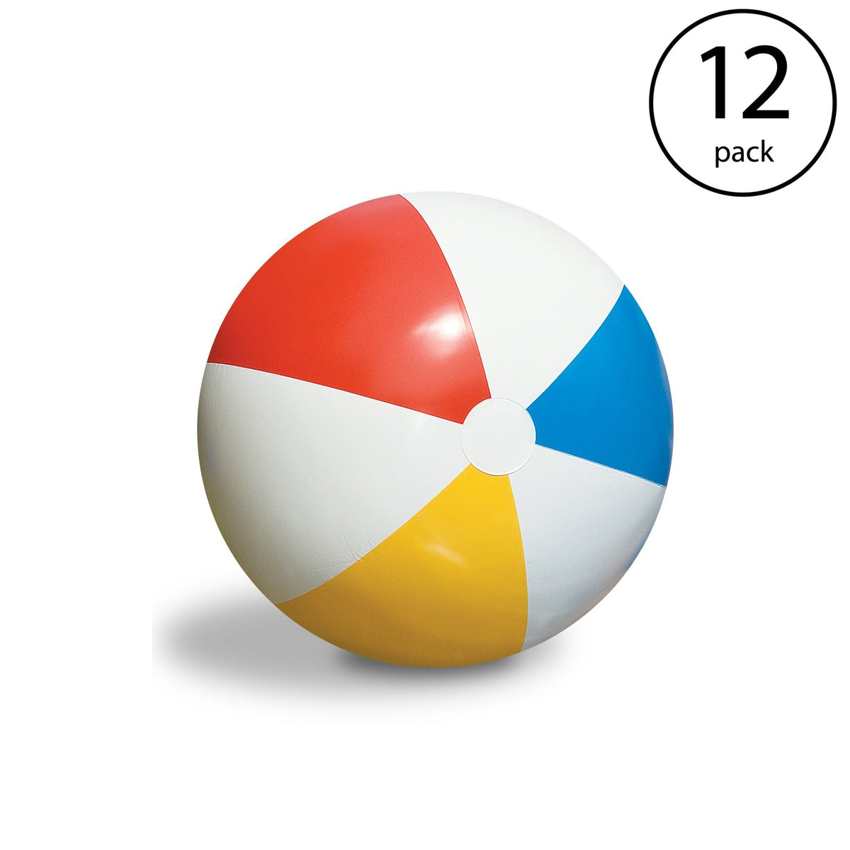 Swimline Inflatable 36" Classic Rainbow Beach Ball for Pools or Lakes, (12 Pack)