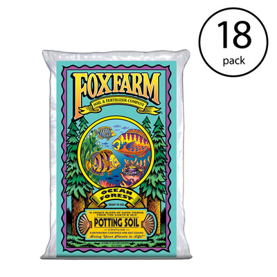 FoxFarm Ocean Forest Plant Garden Potting Soil Mix 1.5 cu ft, 40 lbs (18 Pack)