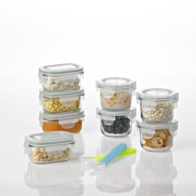 Glasslock Baby Food BPA Free Glass Storage Containers 18 Piece Set (Open Box) - VMInnovations