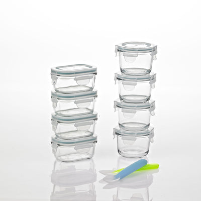 Glasslock Baby Food BPA Free Glass Storage Containers 18 Piece Set (Open Box) - VMInnovations