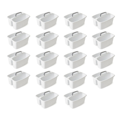 Gracious Living Large Home Divided Storage Tote Caddy w/ Carry Handle (18 Pack)