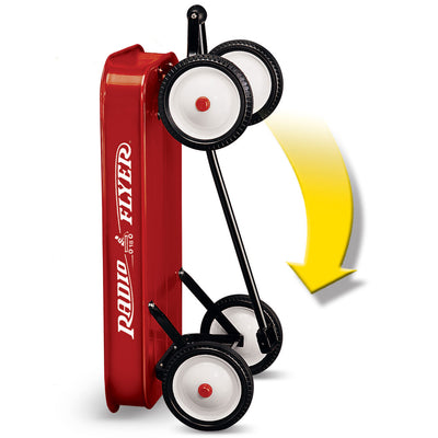 Radio Flyer 10 Inch Steel Wheels Classic Design Kids Red Wagon(Open Box)(2 Pack) - VMInnovations