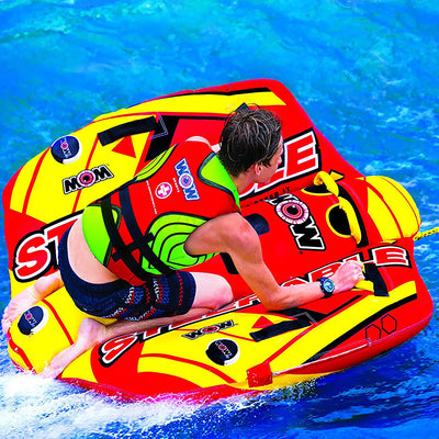 WOW Watersports Steerable 1-2 Person Towable Tube with Handles, Red (Open Box) - VMInnovations