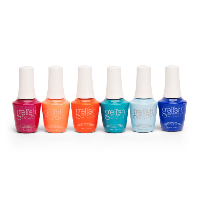 Gelish Terrific Trio Soak Off Gel Nail Polish w/ Mini Makin' A Splash Summer Kit - VMInnovations