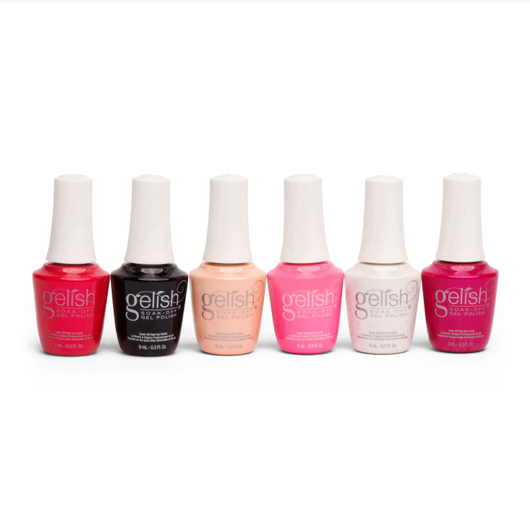 Gelish Mini Forever Fabulous Gel Polish, 6 Pack and 110 Count Medium Coffin Kit