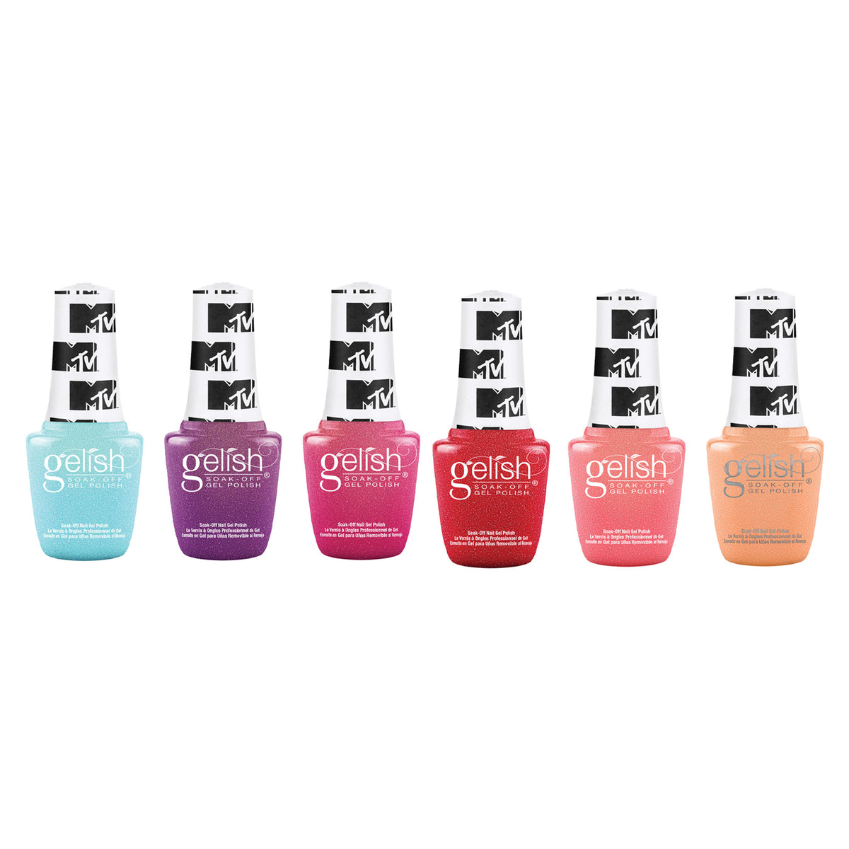 Gelish Summer MTV Collection 9 mL Soak Off Gel Nail Polish Set & Terrific Trio