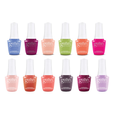 Gelish Sunrise & Feel the Vibes Collection 9 mL Gel Nail Polish Set, 12 Colors