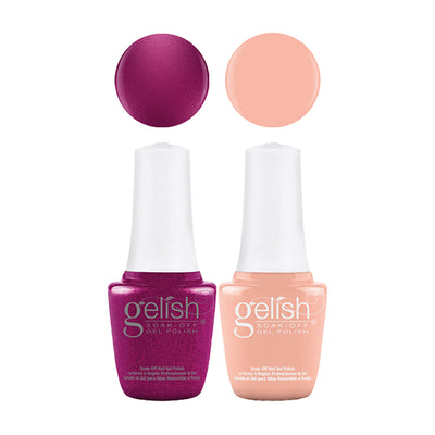Gelish Mini & Morgan Taylor Feel the Vibes Gel Polish and Lacquer Set, 4 Pack