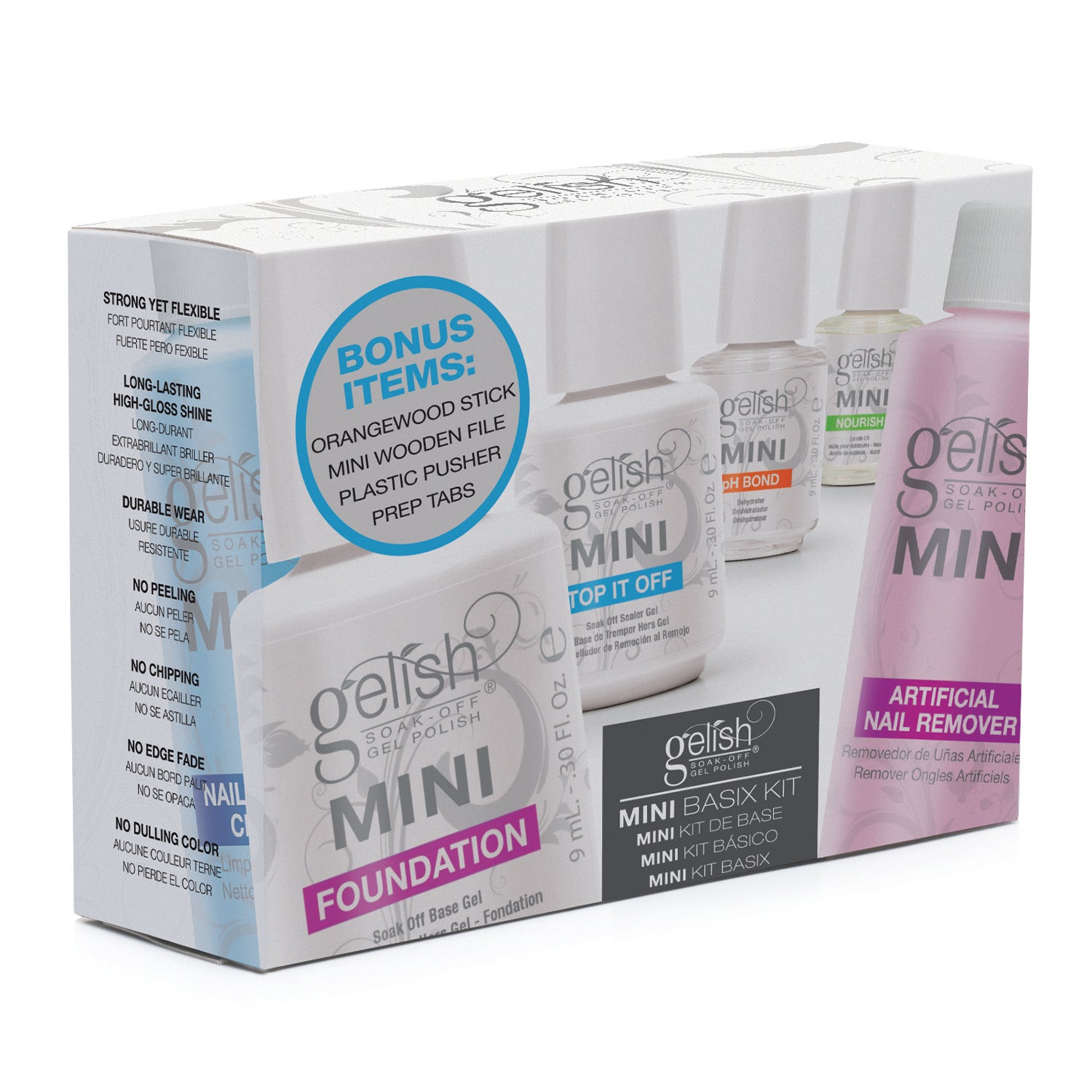 Gelish Pro Kit Mini Kit, LED Light, June Bride, & Gossip Girl Polish (For Parts) - VMInnovations