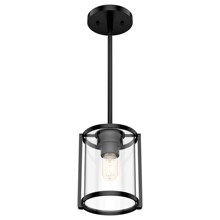 Hunter Fan Company Astwood 1 Bulb Mini Hanging Light Fixture, Black (Open Box)