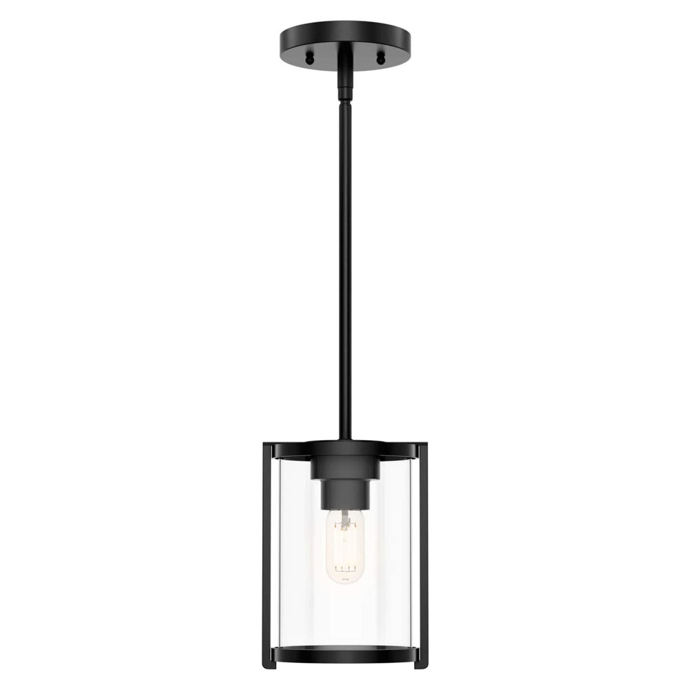 Hunter Fan Company Astwood 1 Bulb Mini Hanging Pendant Light Fixture, Black