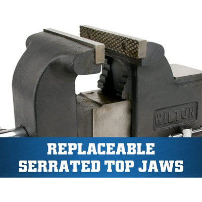 Wilton Tools 63301 5" Wide Jaw 5" Jaw Opening Steel Swivel Base Mechanics Vise