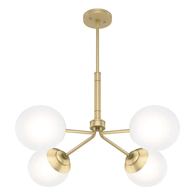 Hunter Fan Company 4 Bulb Hanging Chandelier Indoor Light Fixture, Gold (Used) - VMInnovations