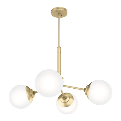 Hunter Fan Company 4 Bulb Hanging Chandelier Indoor Light Fixture, Gold (Used) - VMInnovations