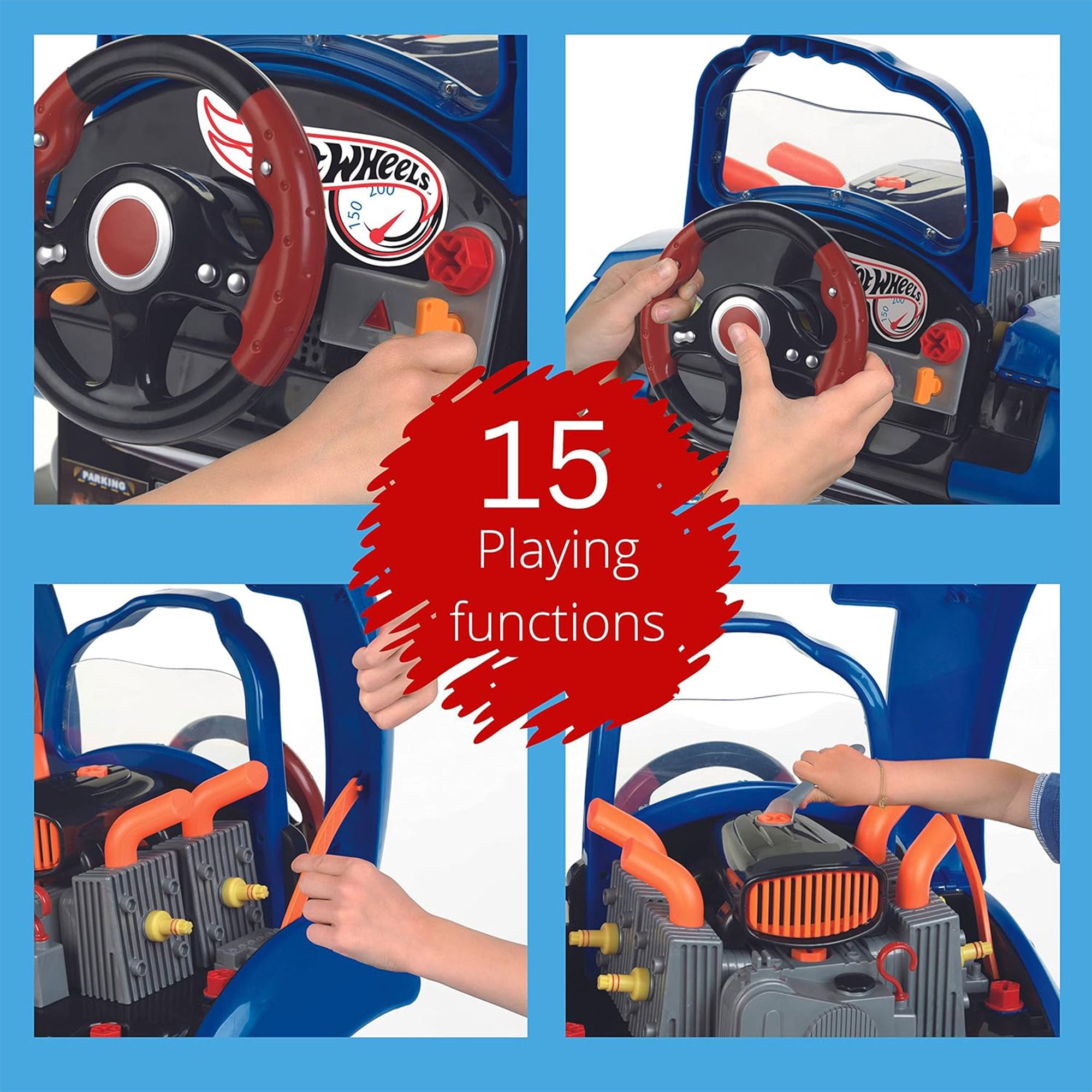 Theo Klein Hot Wheels Car Engine Interactive Toy Pretend Play Set (For Parts) - VMInnovations