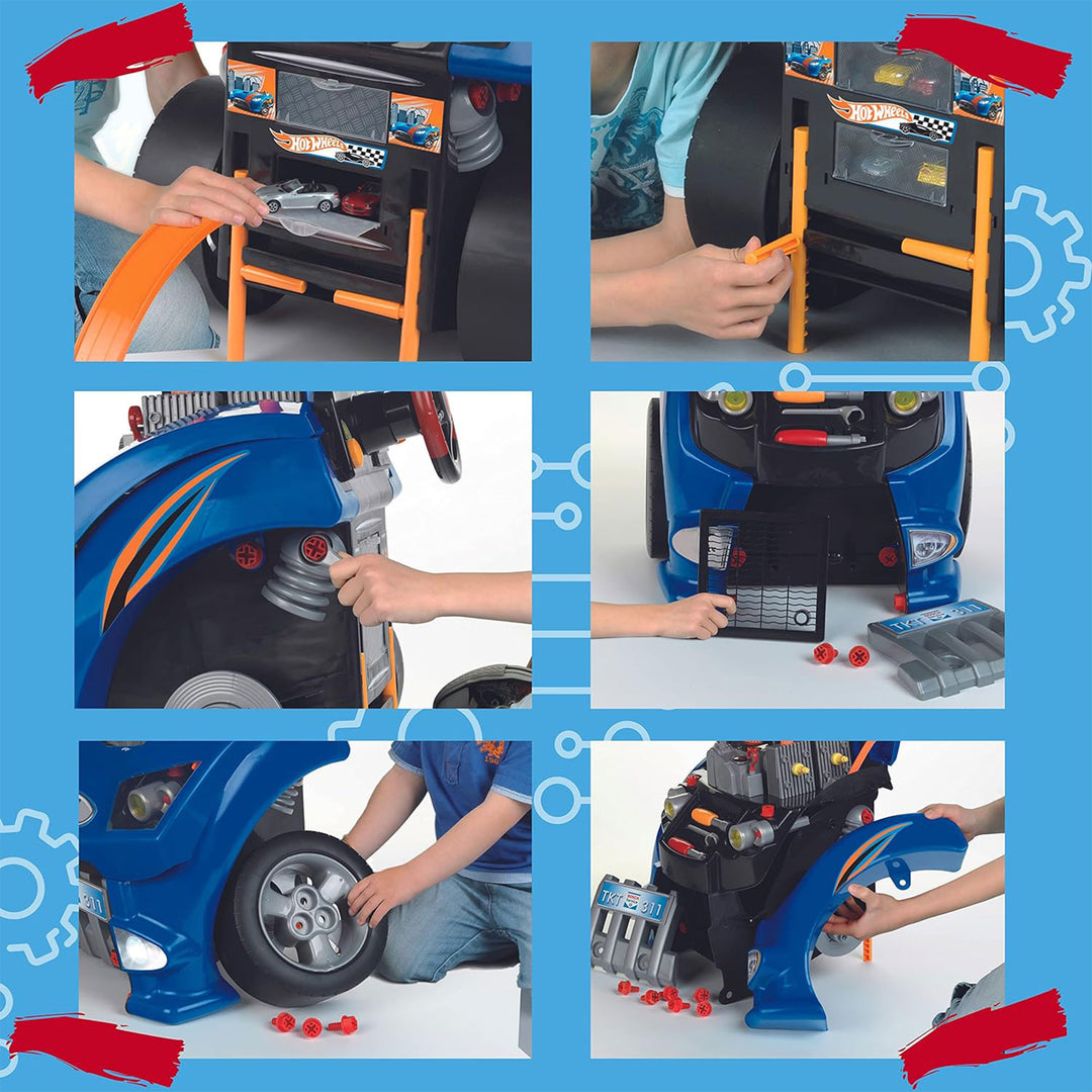 Theo Klein Hot Wheels Automotive Car Engine Interactive Toy Pretend Play Set - VMInnovations