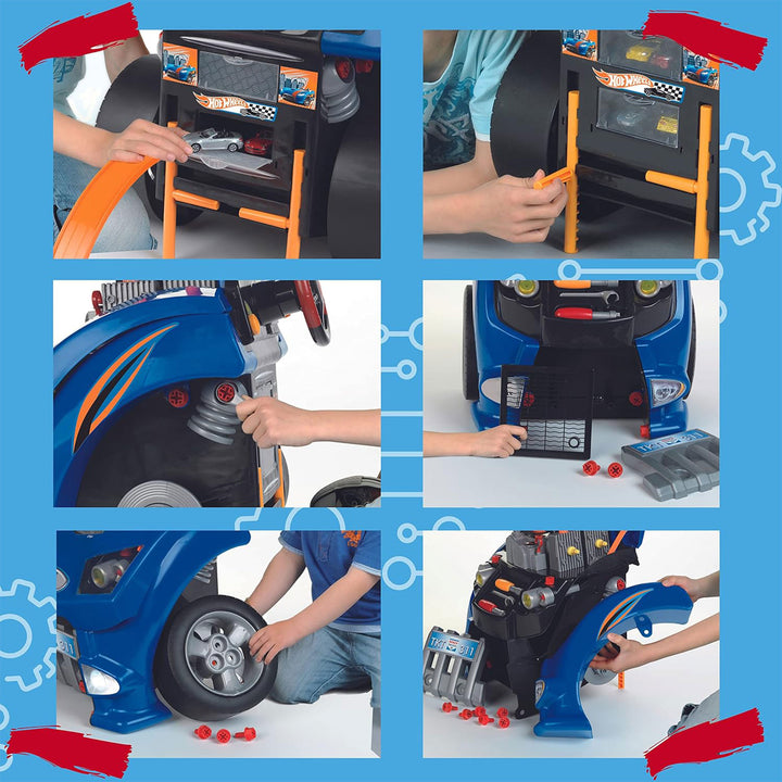 Theo Klein Hot Wheels Automotive Car Engine Interactive Toy Pretend Play Set - VMInnovations