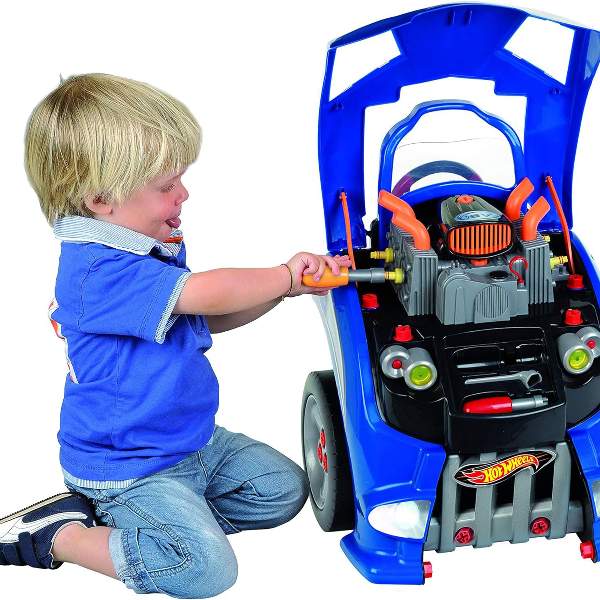 Theo Klein Hot Wheels Automotive Car Engine Interactive Toy Play Set (Used) - VMInnovations