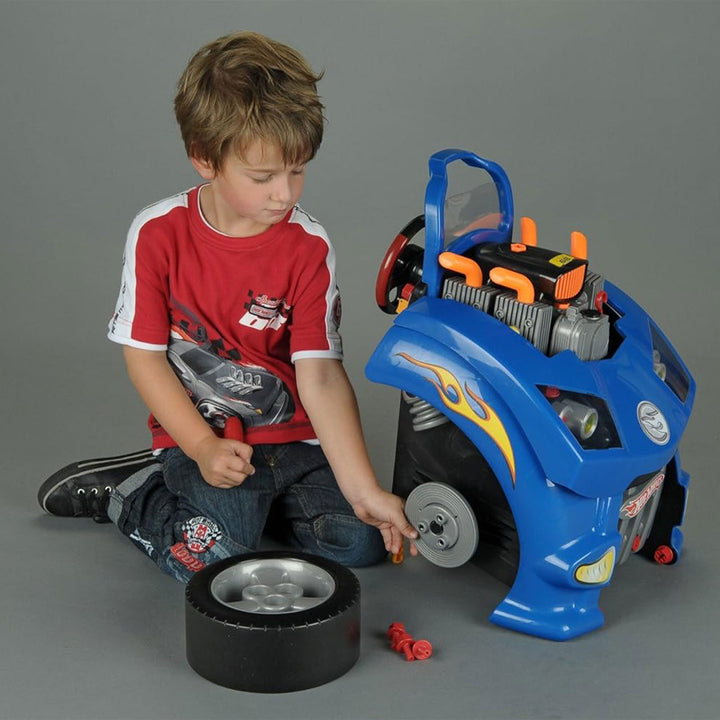 Theo Klein Hot Wheels Automotive Car Engine Interactive Toy Pretend Play Set - VMInnovations