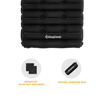 KingCamp 74.8 x 24.8 Inch Outdoor Waterproof Inflatable Sleeping Pad, Black - VMInnovations